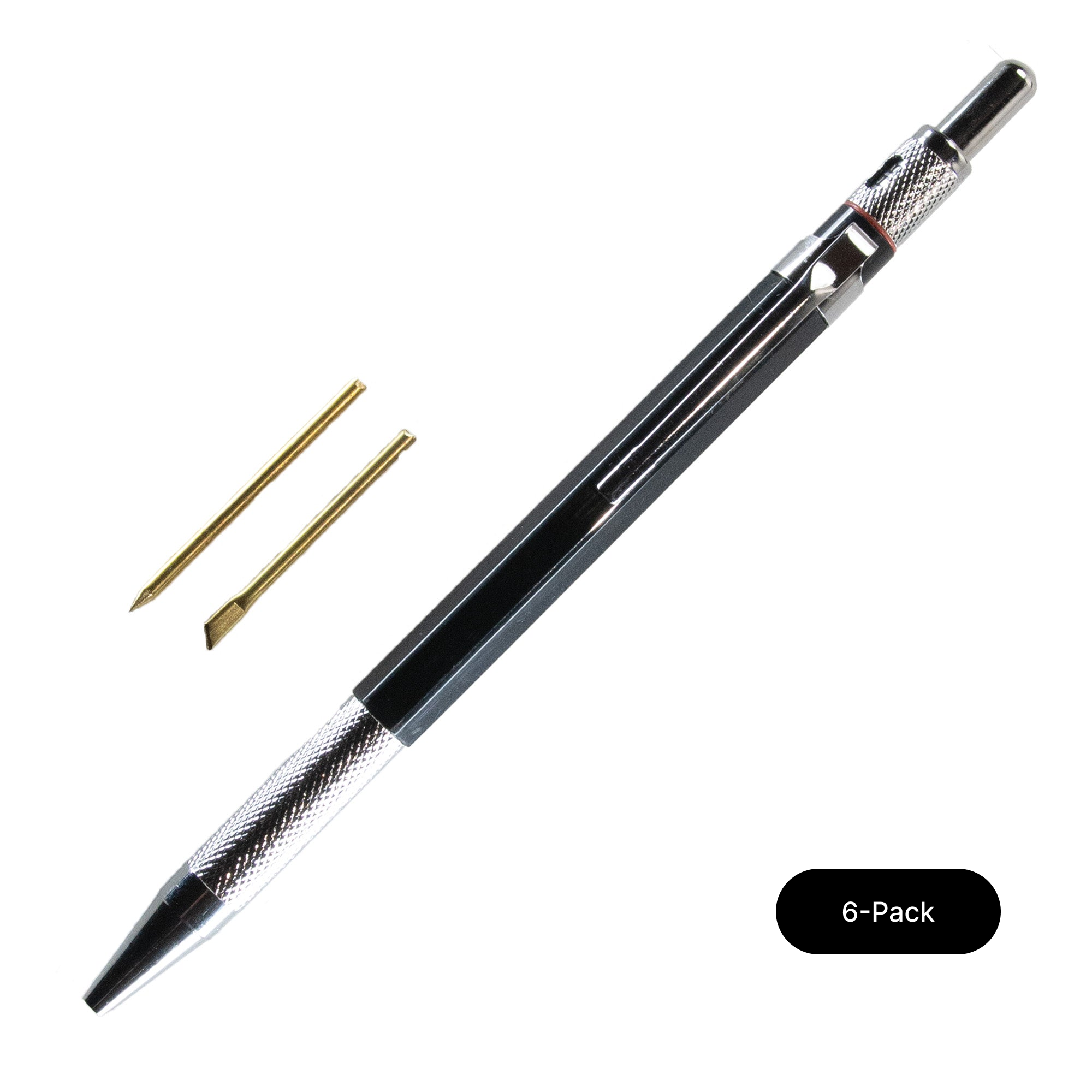 6-Pack of Conservator Le Crayon a Gratter Precision Pencil with Brass Tips