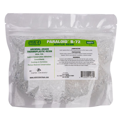 Paraloid B-72 Crystals - Mint State Restoration (MSR) 100% Acrylic Resin, Archival-Grade